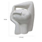 16 Inch Head Figurine Statuette Contemporary Style White Resin Finish By Casagear Home BM312576