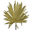 Menny 21 Inch Palm Leaf Resin Decorative Sculpture Resin Gold Finish By Casagear Home BM312590