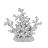 18 Inch Coral Sea Grass Tabletop Decor Solid Base White Resin Finish By Casagear Home BM312593