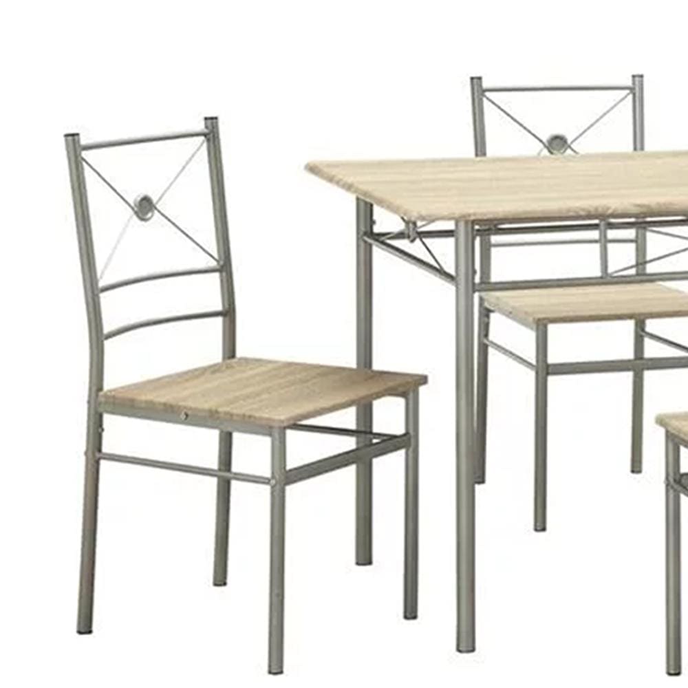 Sturdy Dining Table In A Set Of Five Silver CCA-100035