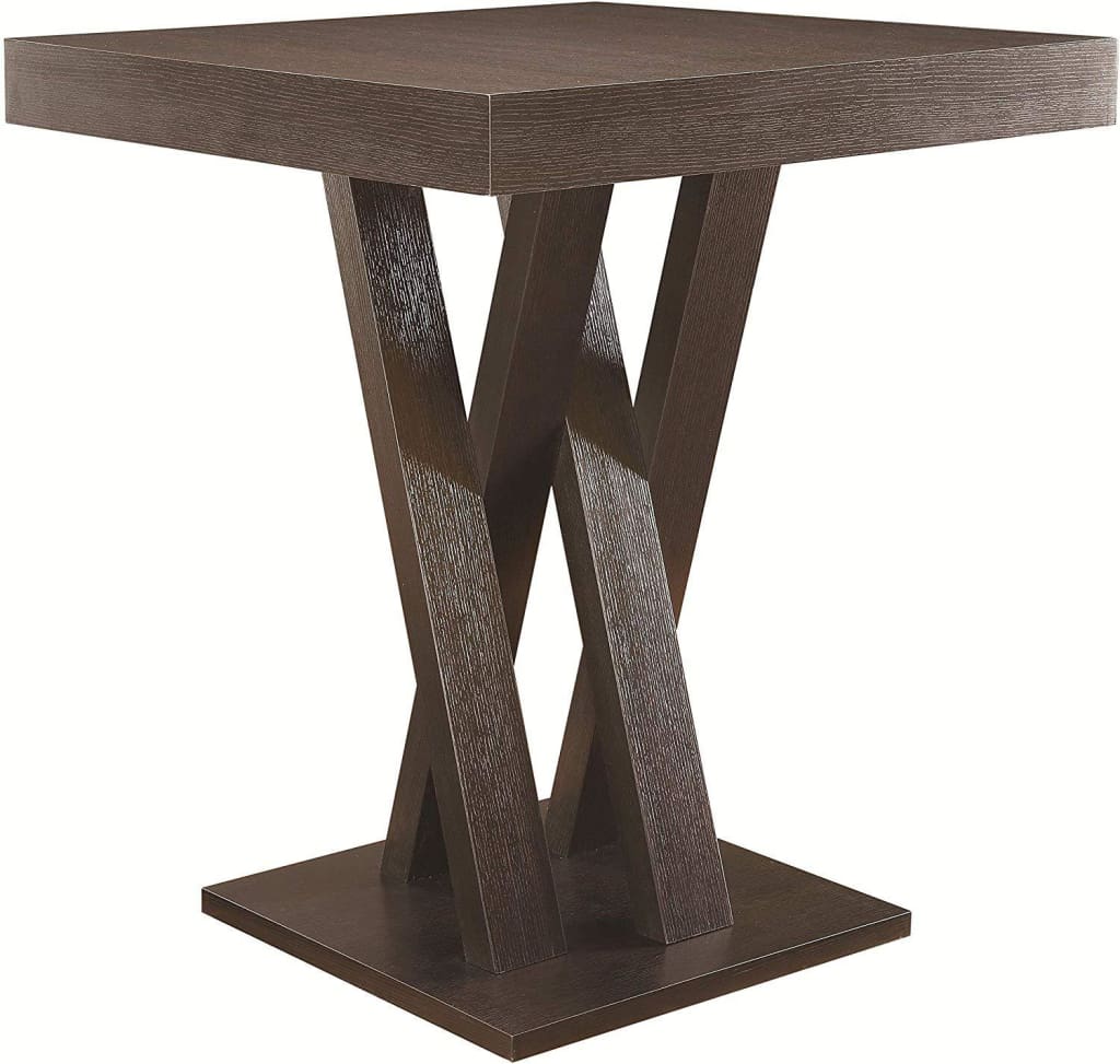 Modern Style Wooden Counter Height Table Brown By Coaster CCA-100523