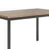 Contemporary Metal Dining Table With Wooden Top Gray & Black By Coaster CCA-100611