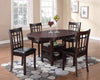 Wooden Dining Table With Storage Compartment, Espresso Brown