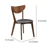 Quaint Dining Side Chair with curved Back Brown & Black Set of 2 CCA-105362