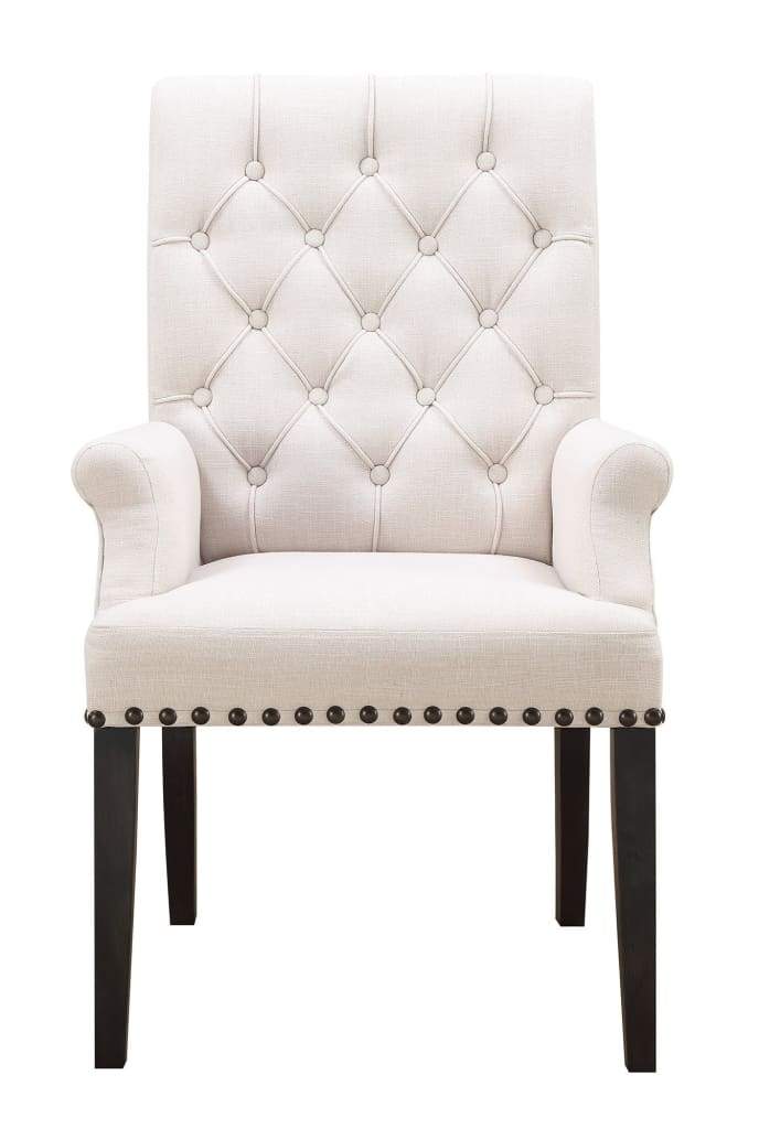 William Parson Side Dining Chair, Beige & Smokey Black