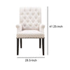 William Parson Side Dining Chair Beige & Smokey Black CCA-107283