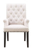 William Parson Side Dining Chair, Beige & Smokey Black