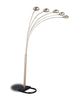 Modern Floor Lamp with black bottom base, Chrome