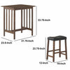 3 Piece Counter Height Set Brown By Coaster CCA-130004