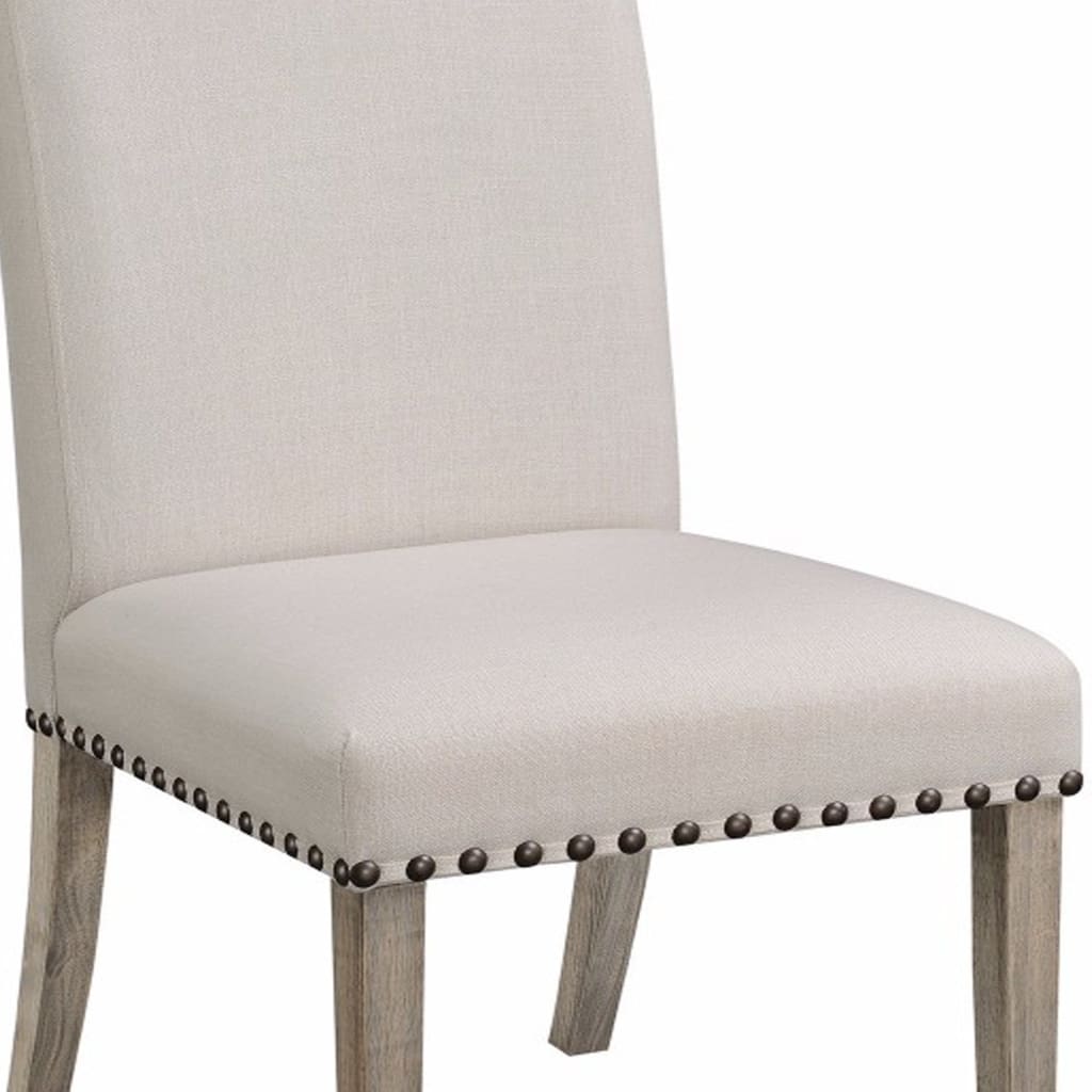 Rolled Back Parson Dining Chair Beige Set of 2 CCA-190152