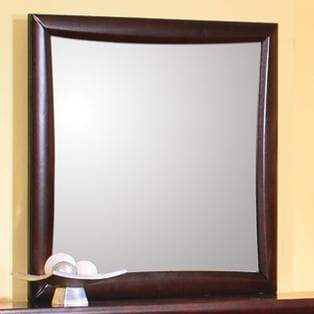 Transitional Dresser Mirror, Cappuccino Brown