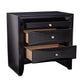 Wooden 2 Drawer Nightstand with tray Black CCA-200702