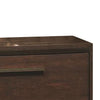 Wooden Nightstand with Two Drawers and Metal Bar Handles Brown CCA-204352