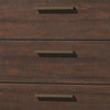 Wooden Chest with Five Drawers and Block Legs Support Dark Brown CCA-204355