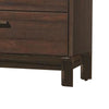 Wooden Chest with Five Drawers and Block Legs Support Dark Brown CCA-204355