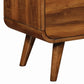 Wooden Nightstand with 2 Drawers Dark Walnut Brown CCA-205132