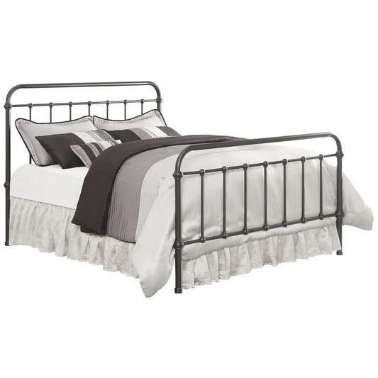 Metallic California King Size Bed, Dark Bronze By Casagear Home