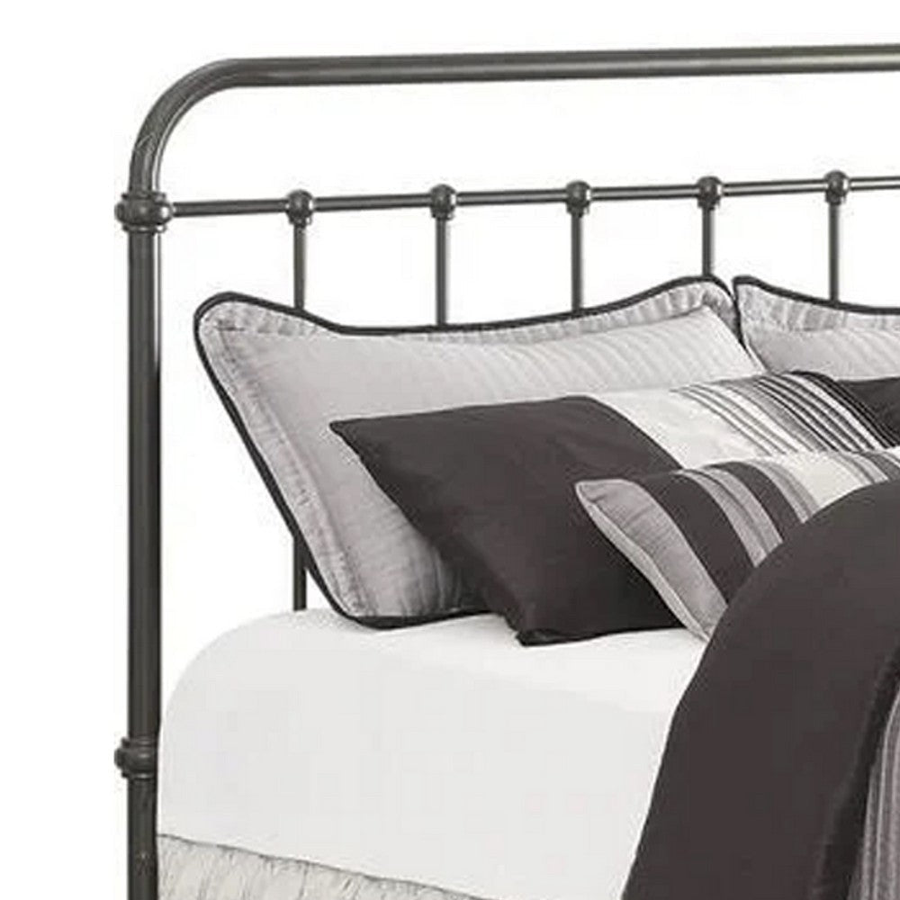 Metallic California King Size Bed Dark Bronze By Casagear Home CCA-300399KW