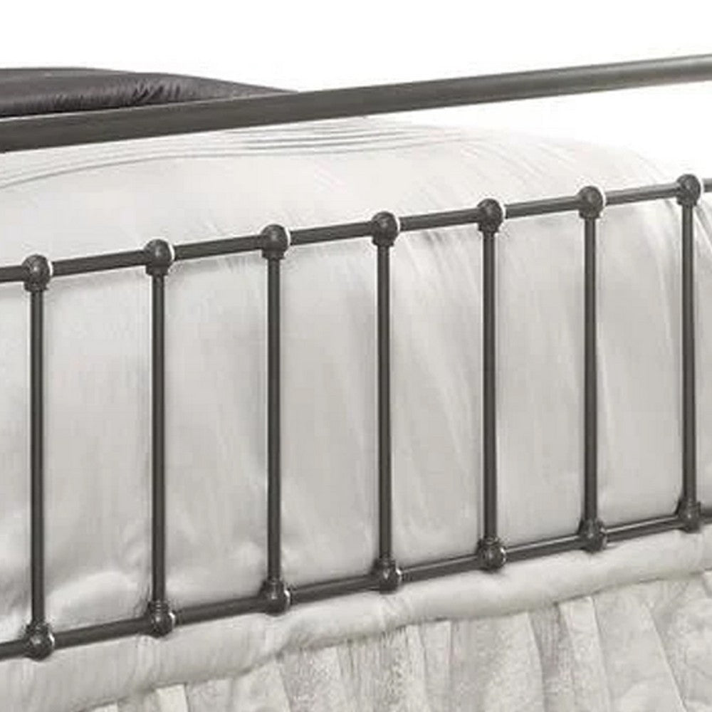 Metallic California King Size Bed Dark Bronze By Casagear Home CCA-300399KW