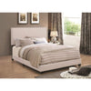 Explicitly Crisp Upholstered Cal King Bed, Ivory