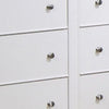 53 Inch Wood Dresser 6 Drawers Metal Knobs White By Casagear Home CCA-400233