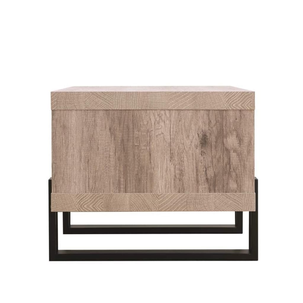 Modern Driftwood Open Shelf Coffee Table Gray and Brown CCA-720878