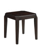 Solid Wooden End Table With Beveled Corners, Walnut Brown - 721047