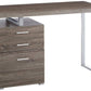 Modish Office Desk with File Drawer Gray CCA-800520