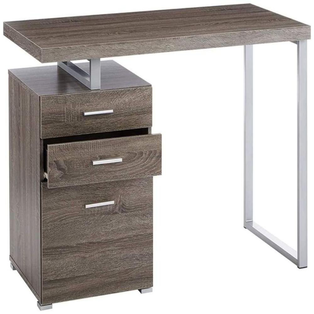 Modish Office Desk with File Drawer Gray CCA-800520