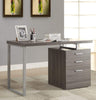 Modish Office Desk with File Drawer, Gray