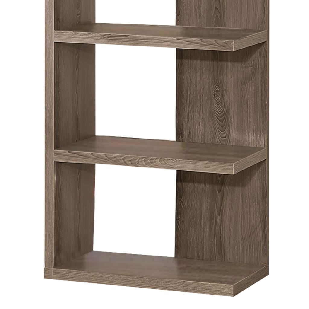 Spacious Semi-Backless Wooden Bookcase Gray CCA-800553