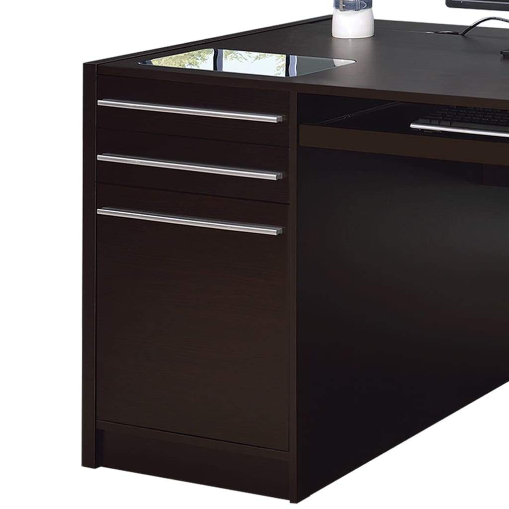 Contemporary Connect-IT Computer Desk Brown CCA-800982