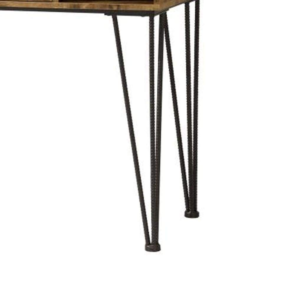 Mid Century Modern Writing Desk Brown CCA-801038