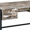 Rustic Style Wooden Writing Desk with Drawers Brown CCA-801235