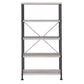 Sophisticated Wood And Metal Open Bookcase Gray CCA-801546