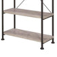 Sophisticated Wood And Metal Open Bookcase Gray CCA-801546