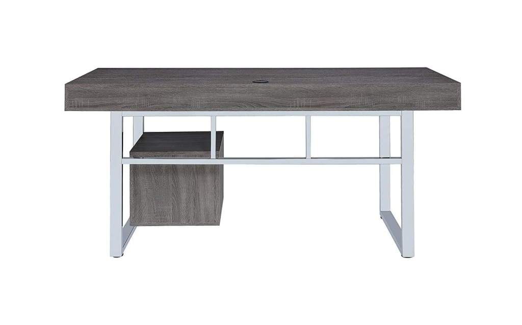 Elegant Contemporary Style Wooden Writing Desk Gray CCA-801897