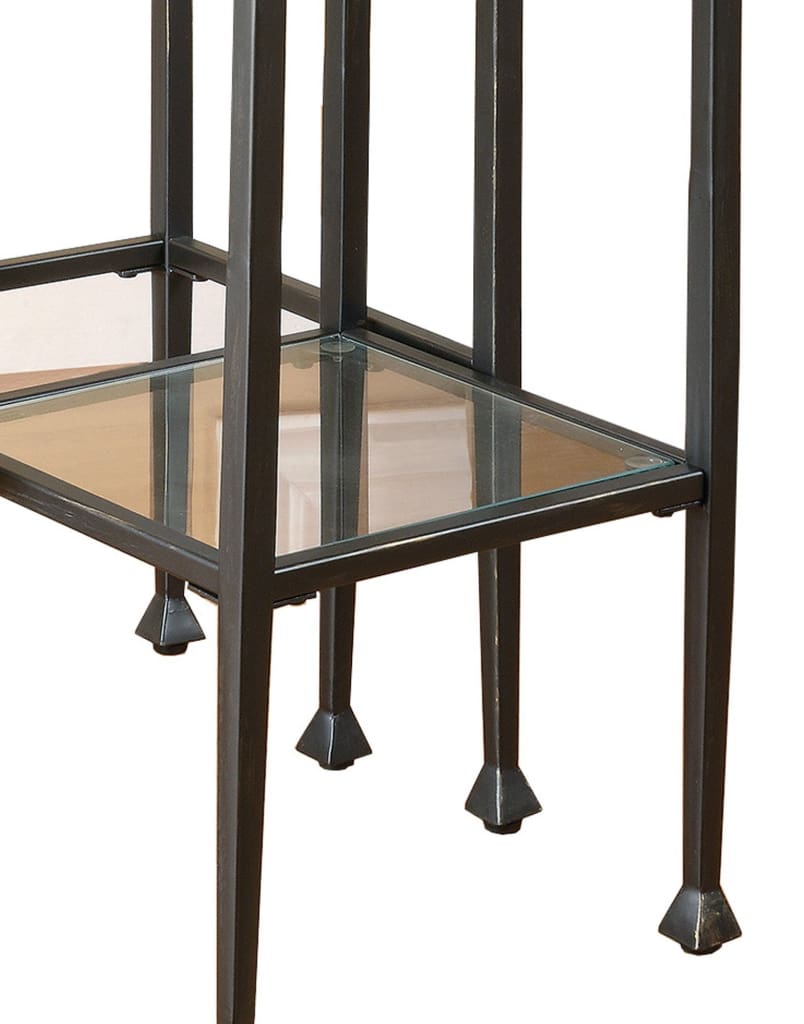 Set Of 2 Metal Nesting Tables With Glass Top Black By Coaster CCA-901073