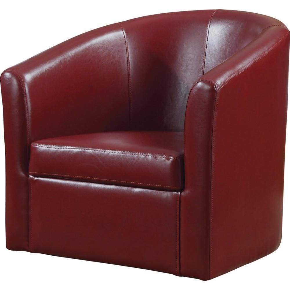 Slickly Compact Accent Chair, Red