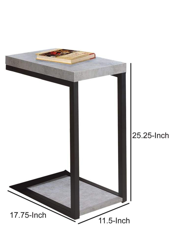 Industrial Faux Cement Designed Snack Table Gray And Black By Coaster CCA-902933