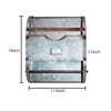 Benzara Galvanized Metal Bathroom Caddy with Label Slot Gray CTW-770014