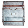 Benzara Galvanized Metal Bathroom Caddy with Label Slot Gray CTW-770014