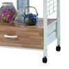 Commodious Kitchen Shelf On Casters White CWM-1304WH