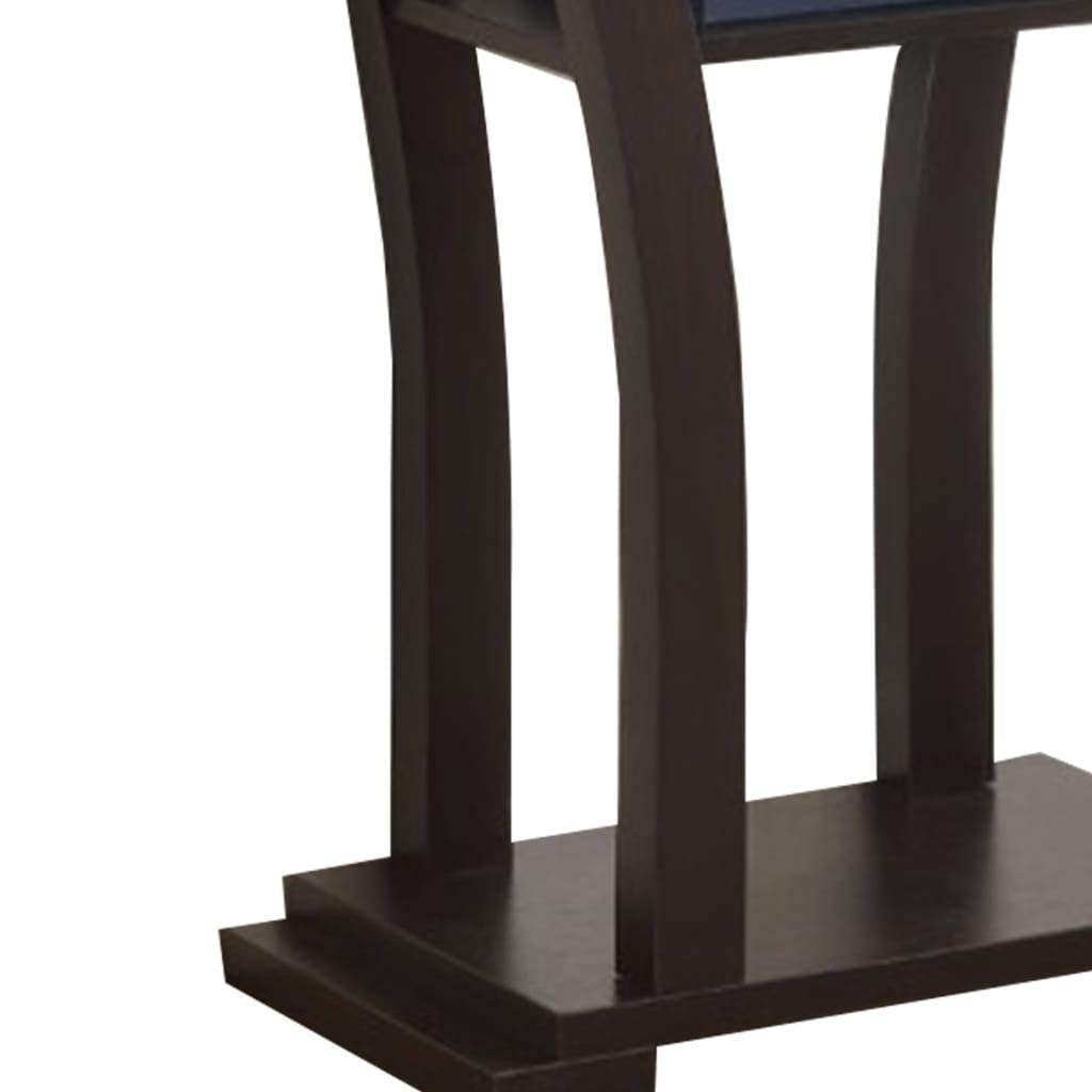 Wooden Console Table With 1 Shelf Dark Espresso By Crown Mark CWM-4906