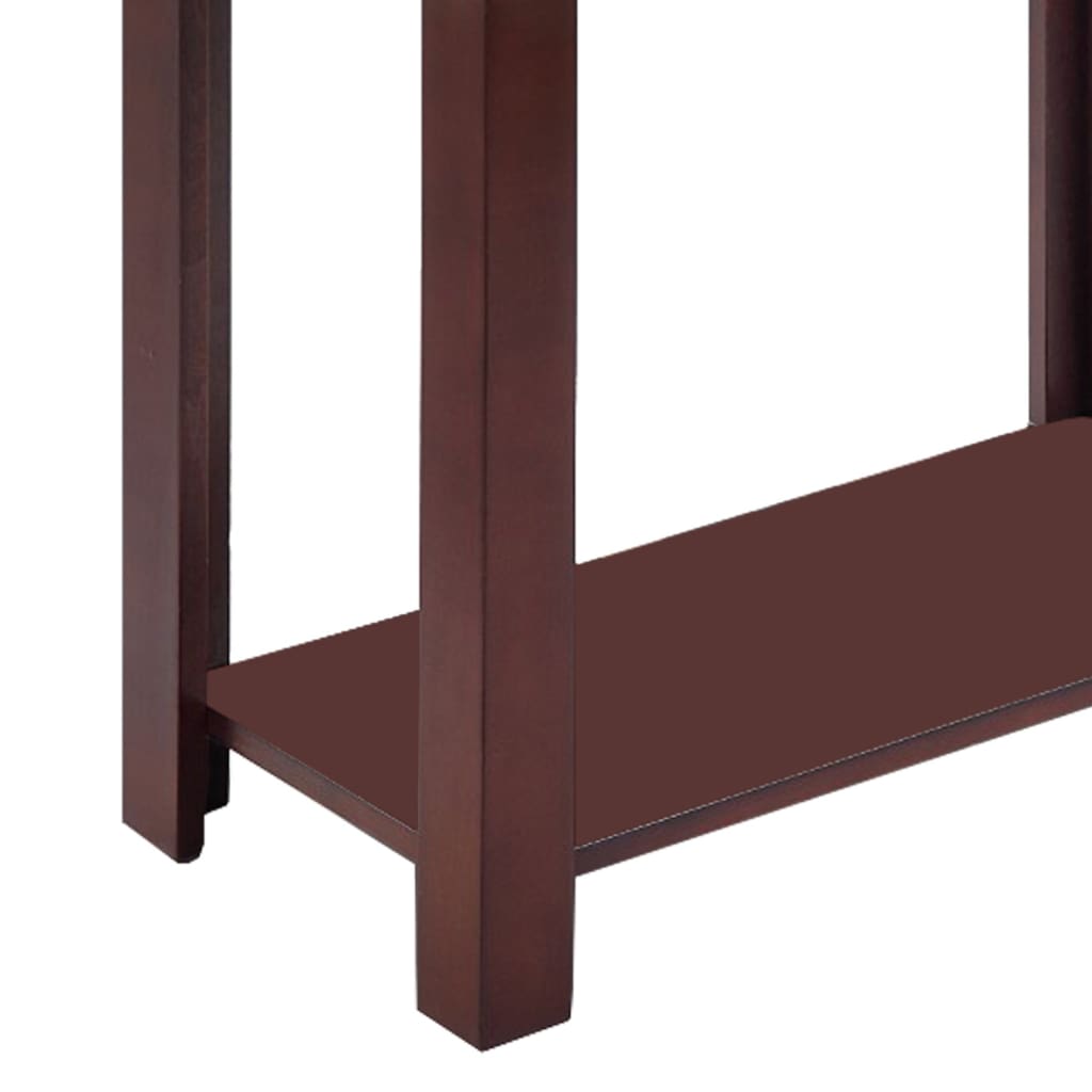 Chairside Table With Marble Top Brown By Crown Mark CWM-7266