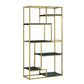 Elvira Contemporary Display Shelf Champgne Finish By Casagear Home FOA-CM-AC6264CPN