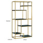 Elvira Contemporary Display Shelf Champgne Finish By Casagear Home FOA-CM-AC6264CPN