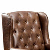 Vaugh Traditional Wing Accent Chair In Nail Head Rustic Brown Finish FOA-CM-AC6801BR