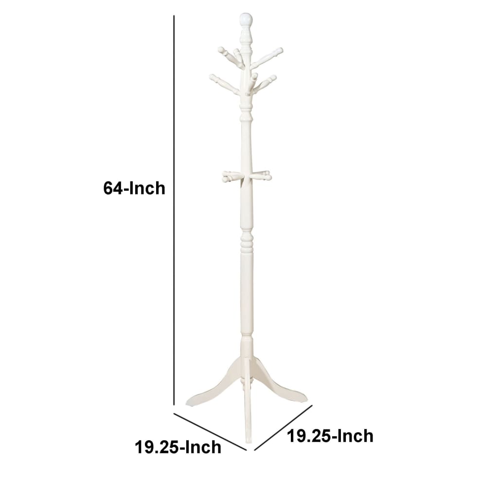 Prismo Transitional Style Coatrack White By Casagear Home FOA-CM-AC6941WH