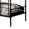 Industrial Design Twin Size Metal Bunk Bed Black By Casagear Home FOA-CM-BK913